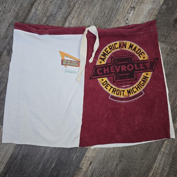 Upcycled t-shirt Chevrolet,‎  Corvette , In & Out Burgers  Streetwear. One Size - Picture 4 of 4